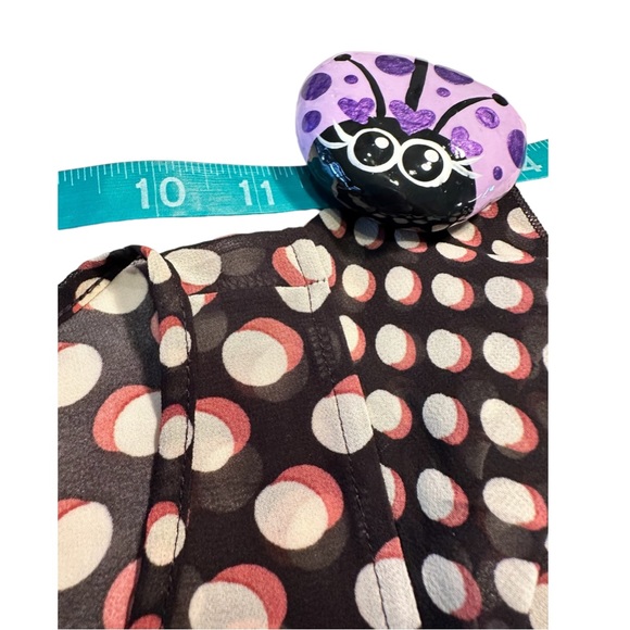 Lauren Conrad Rockabilly Top Peplum Pinup Silhouette Ruffle Polka Dot Medium - Picture 11 of 16